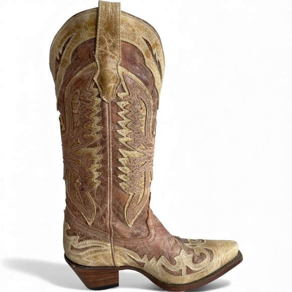 Corral Leather Western Cowgirl Snip Toe Boots Women's 6.5 M - Picture 7 of 16